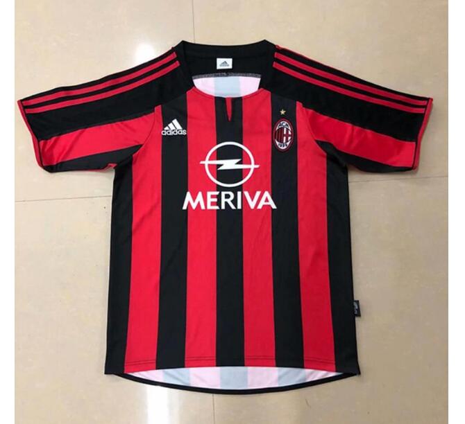 2003-04 AC Milan Retro Home Kit Soccer Jersey